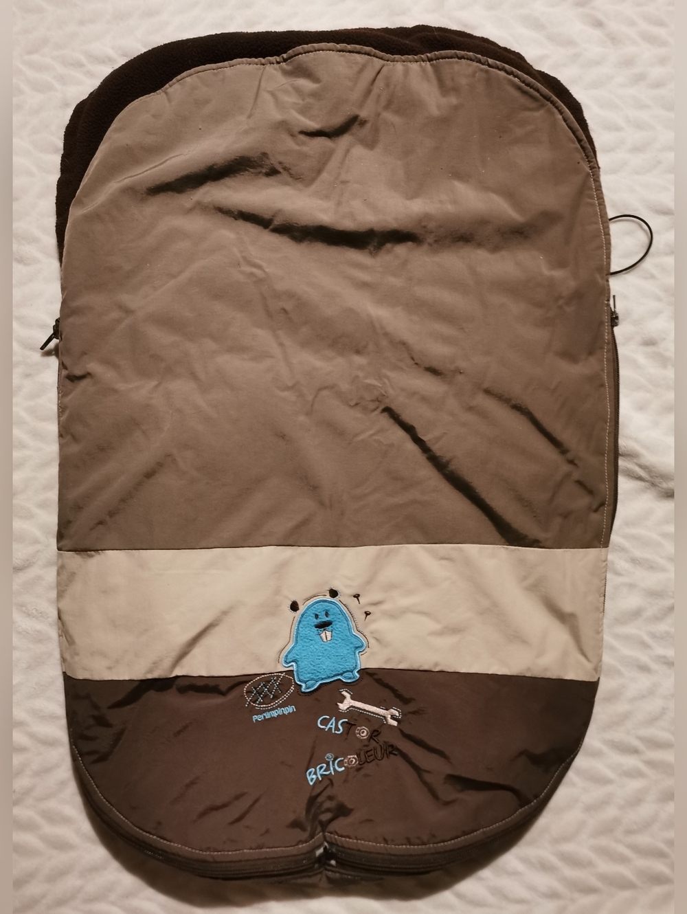 Baby Footmuff with Beaver Patch